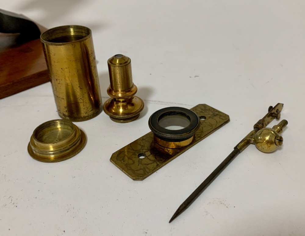 Antique Brass Bar Limb Microscope View VIII