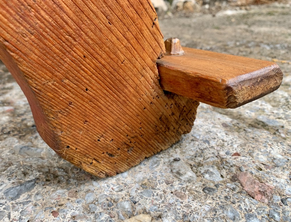 Antique Swedish Pine X-Frame Trestle Table View X