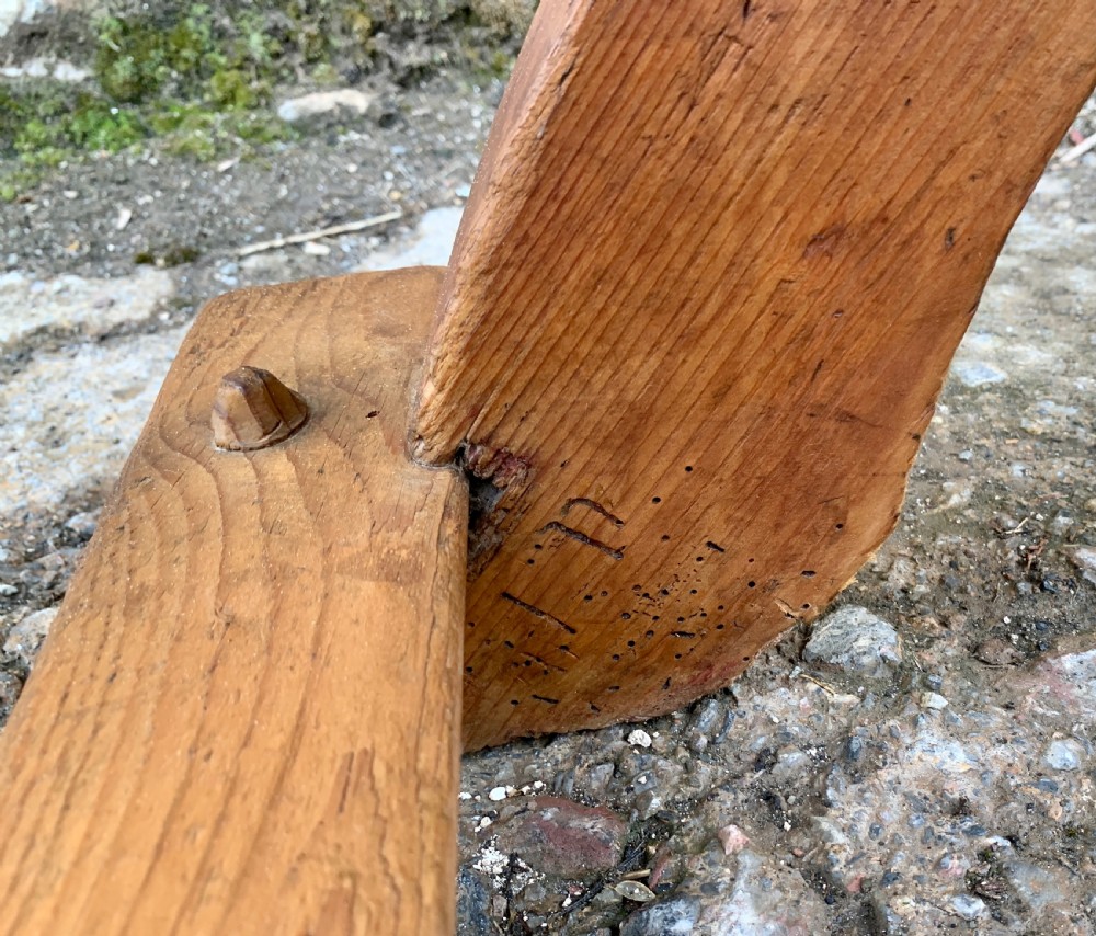 Antique Swedish Pine X-Frame Trestle Table View XIX