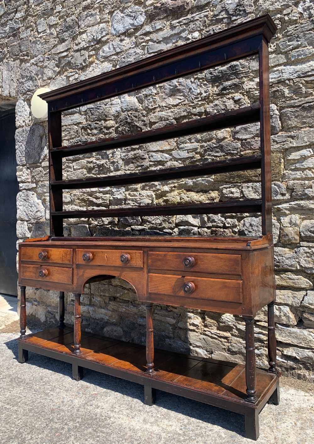 Georgian Oak Potboard Dresser View III