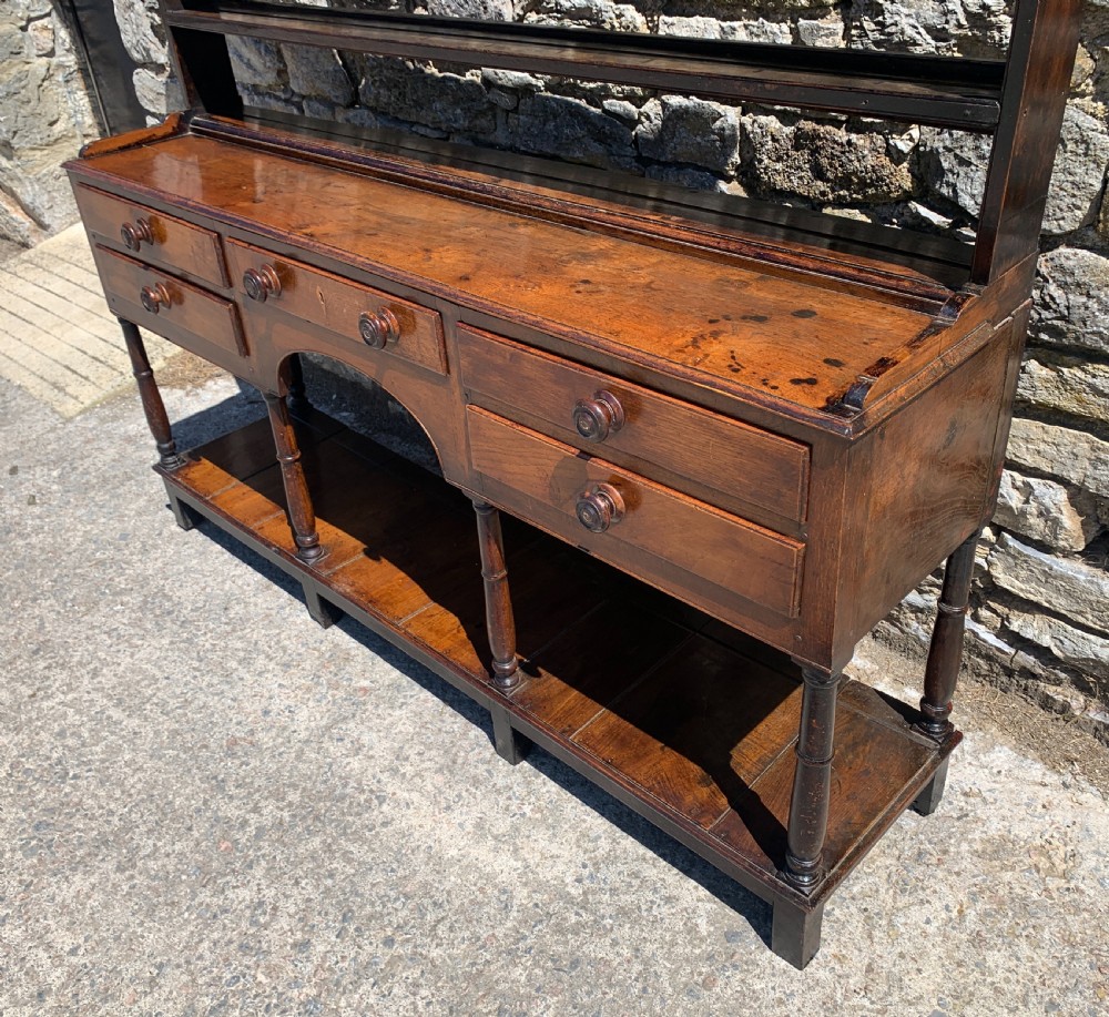 Georgian Oak Potboard Dresser View V