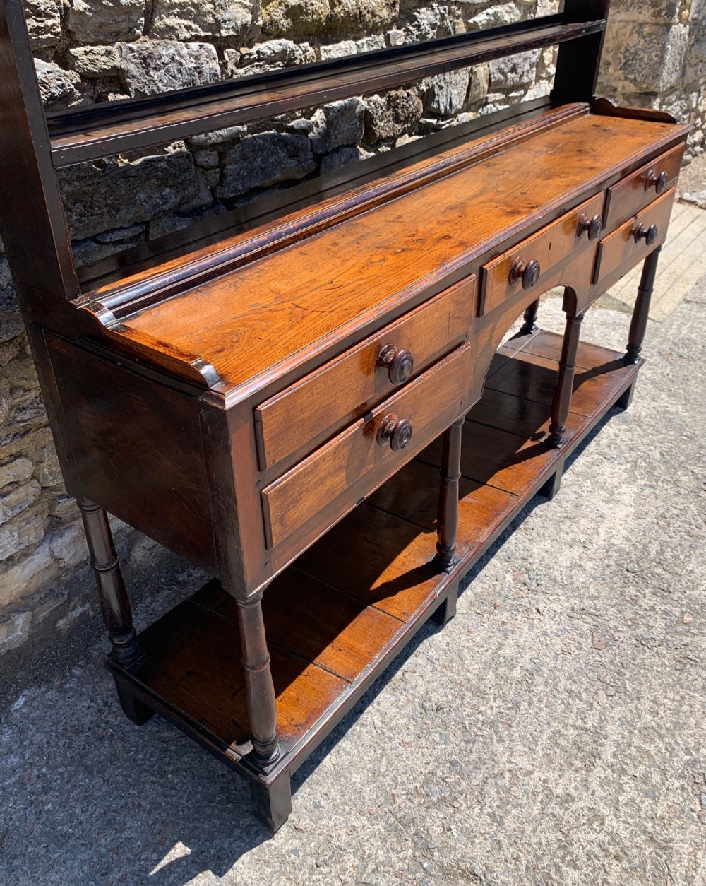 Georgian Oak Potboard Dresser View X