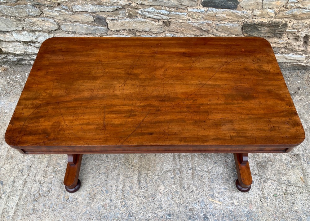 Regency Mahogany Library Writing Table View VII