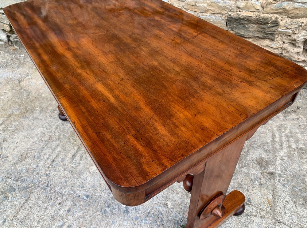 Regency Mahogany Library Writing Table View XX