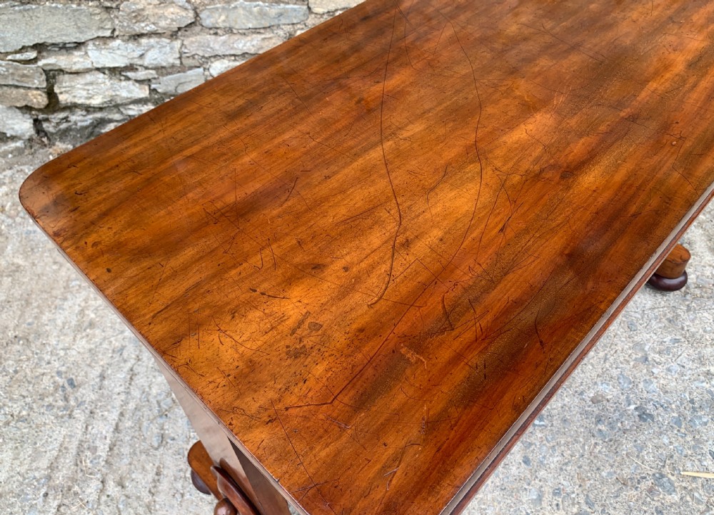 Regency Mahogany Library Writing Table View XXI