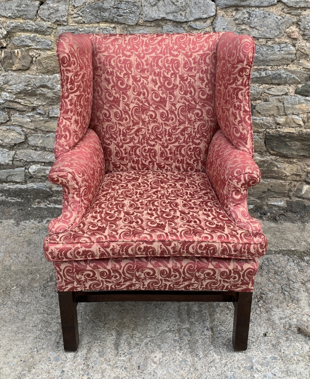Victorian Mahogany Framed Wing Armchair
