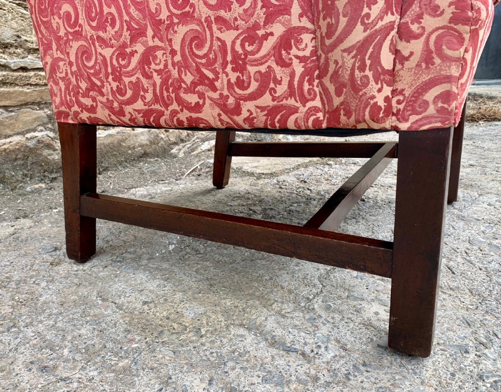 Victorian Mahogany Framed Wing Armchair View IV