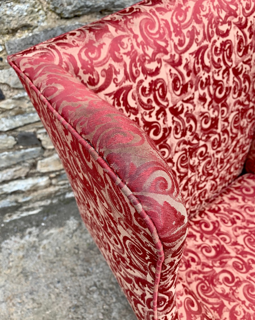 Victorian Mahogany Framed Wing Armchair View V