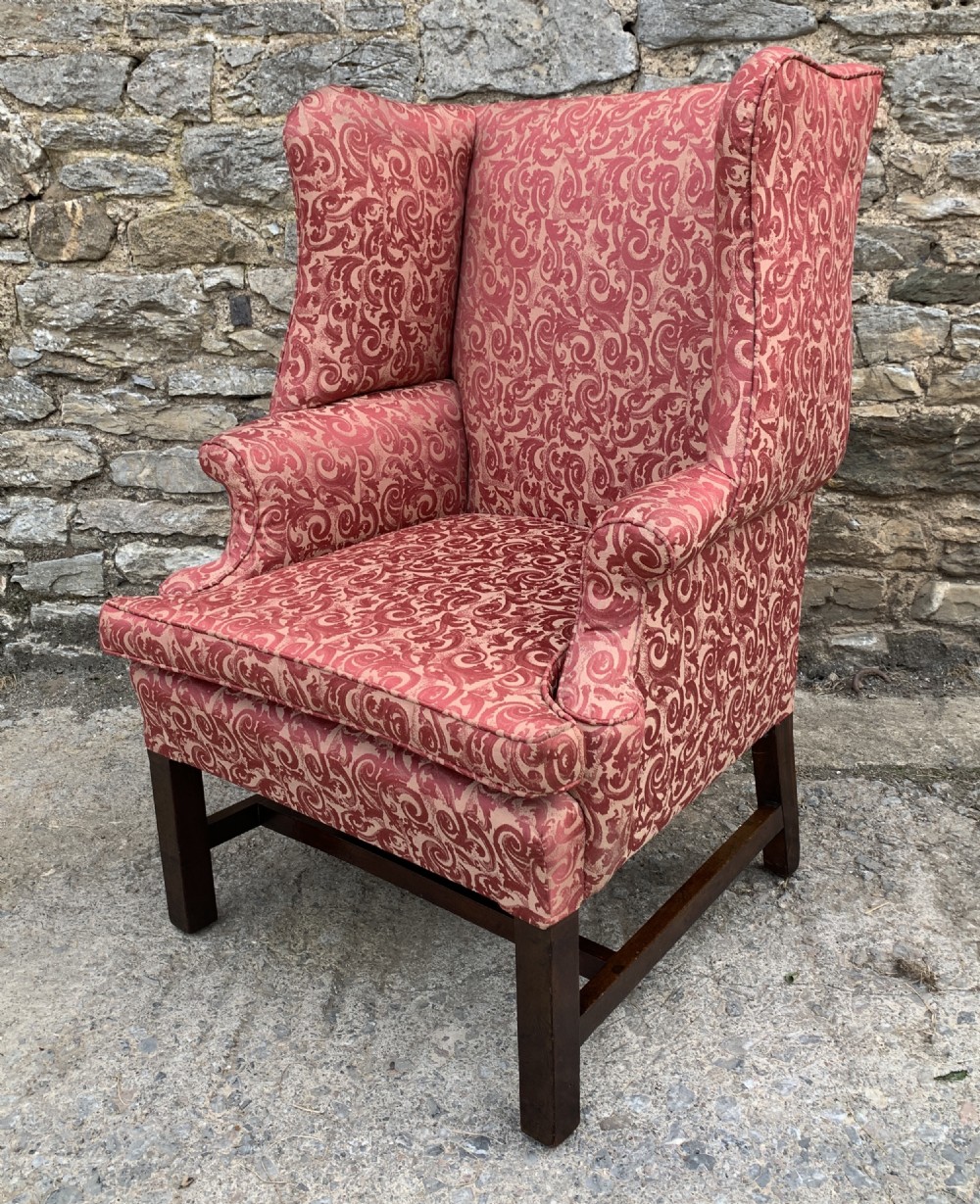 Victorian Mahogany Framed Wing Armchair View IX