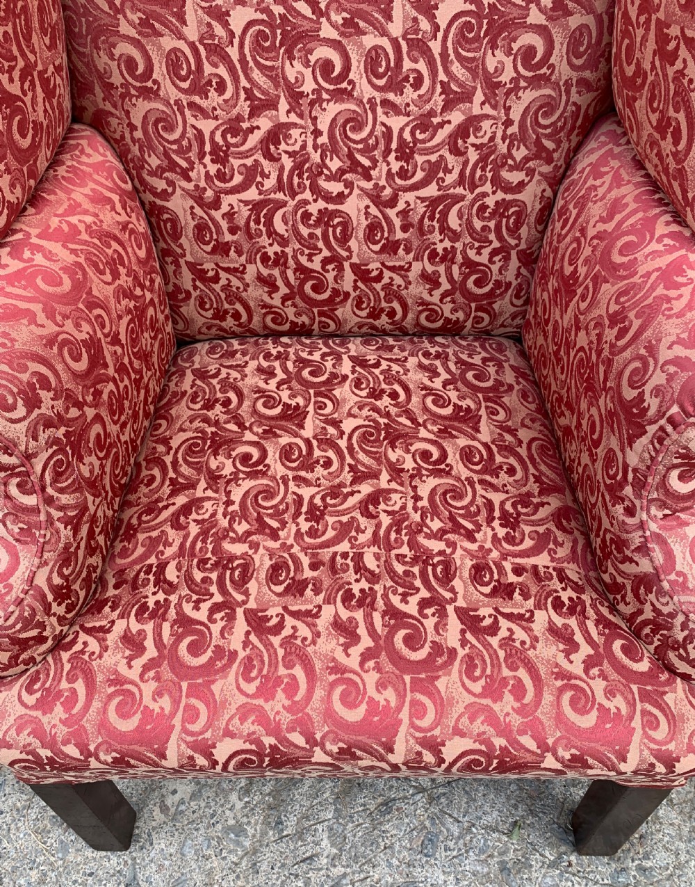 Victorian Mahogany Framed Wing Armchair View X