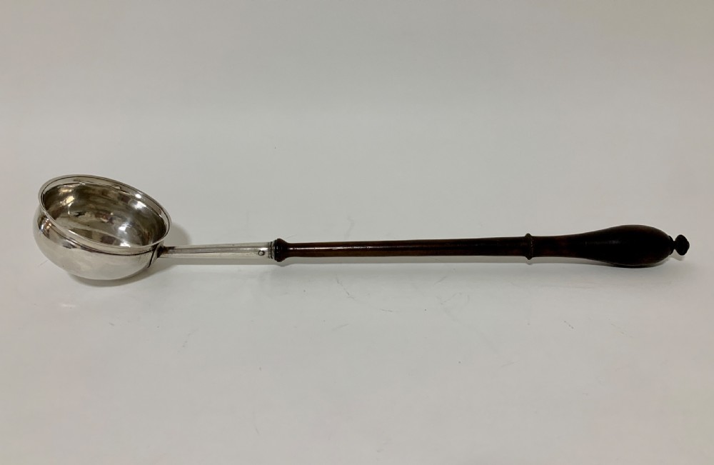 Antique 18th Century George II Solid Sterling Silver Toddy Ladle 1727