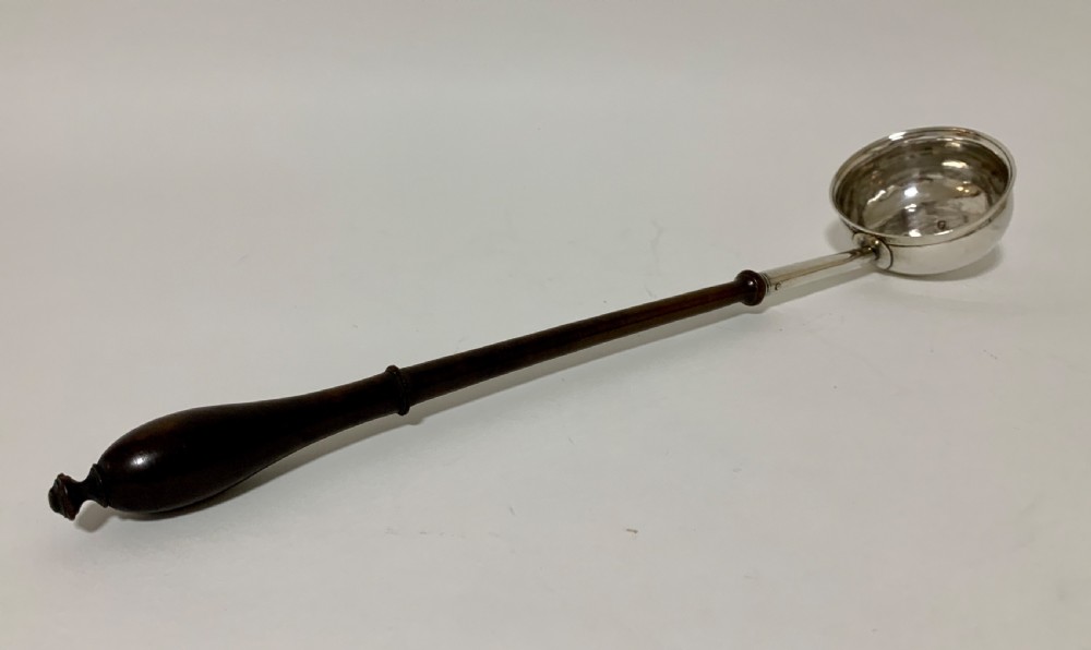 Antique 18th Century George II Solid Sterling Silver Toddy Ladle 1727 View IV