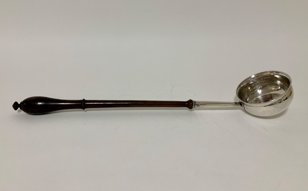 Antique 18th Century George II Solid Sterling Silver Toddy Ladle 1727 View V
