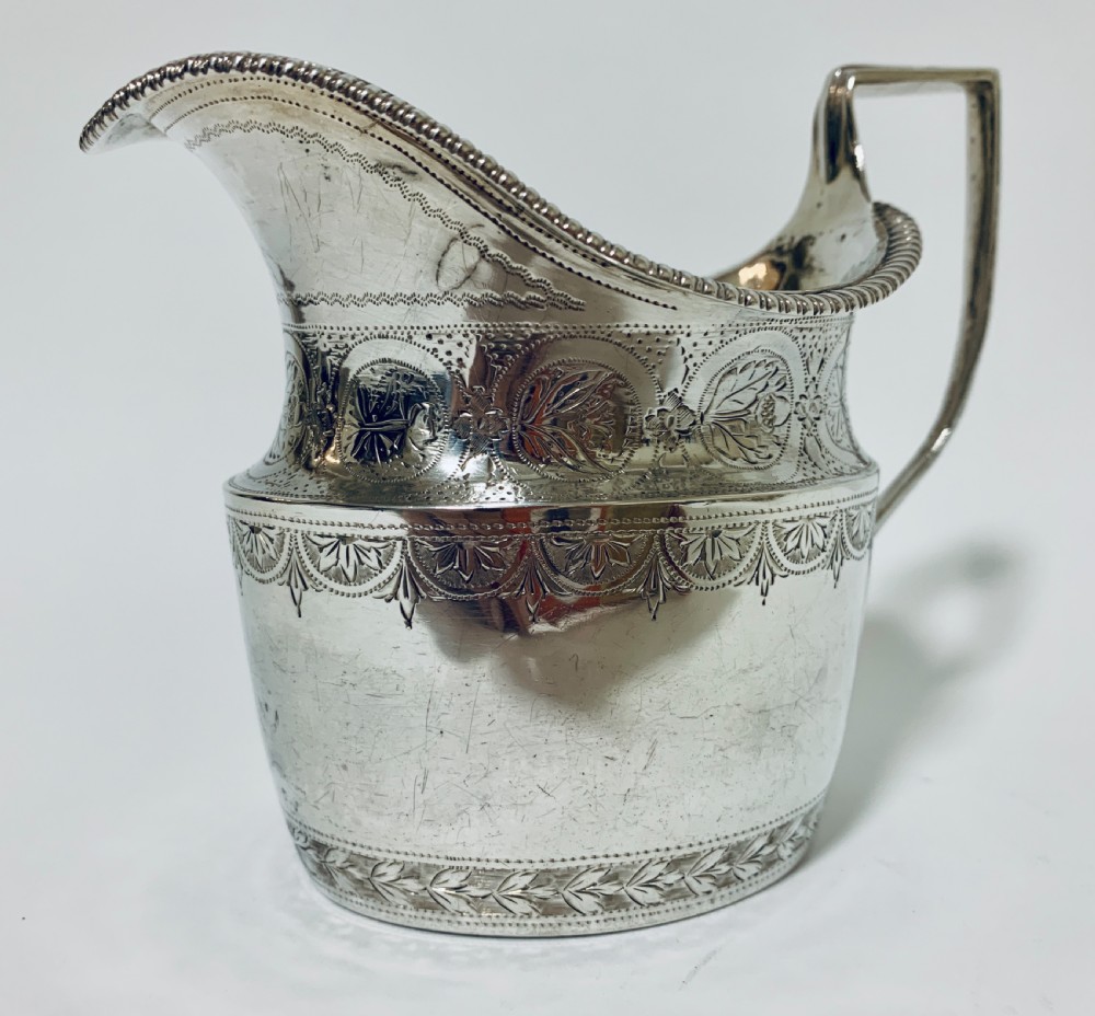 Antique Georgian Solid Sterling Silver Milk or Cream Jug Chester 1801 View XII