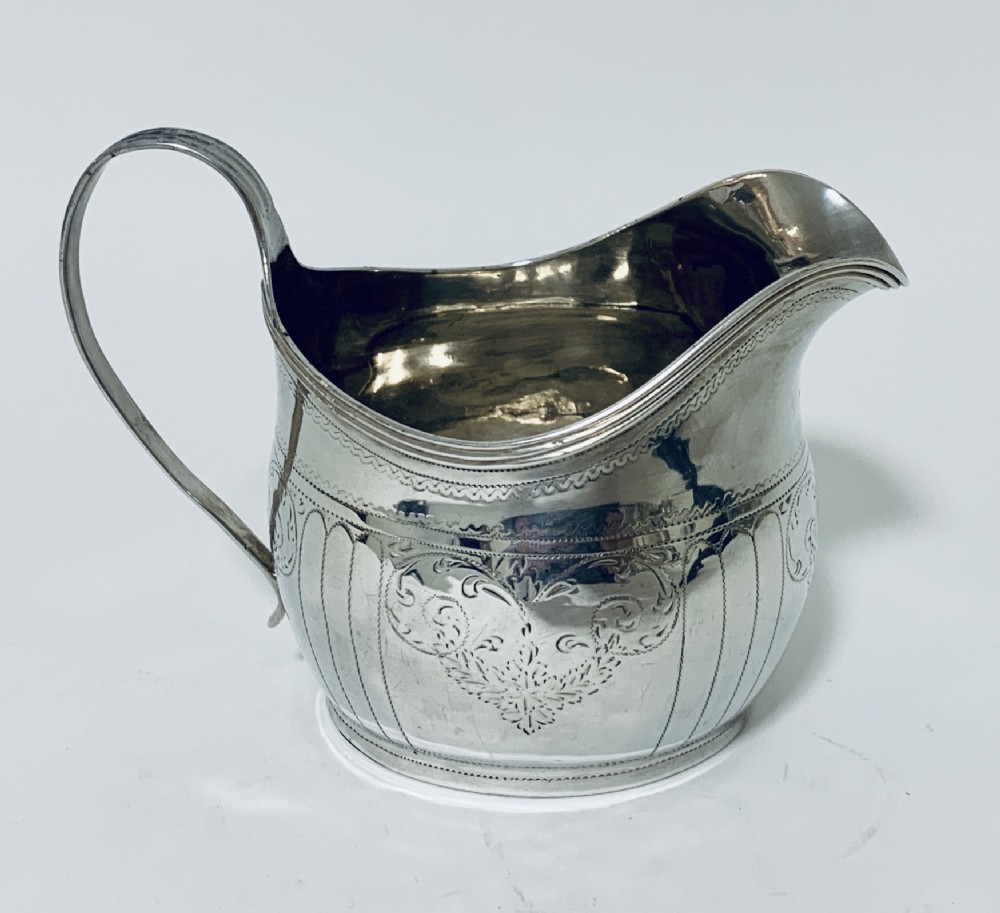 Antique Georgian Solid Sterling Silver Milk or Cream Jug Bateman 1810