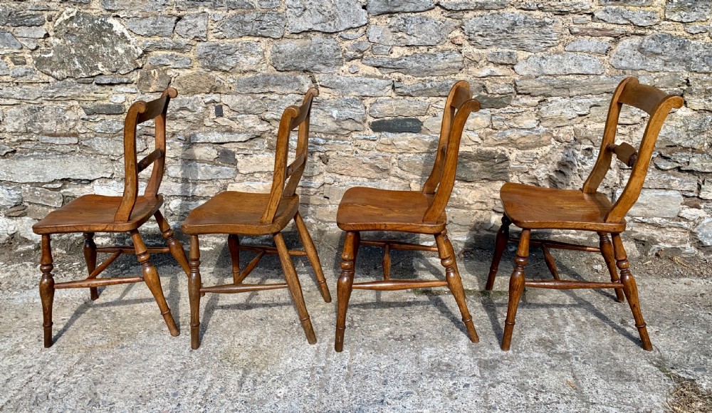Set of 4 Victorian Bar Back Dining Chairs View IV