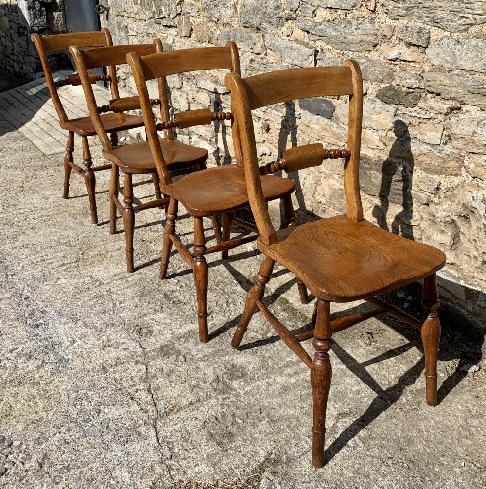 Set of 4 Victorian Bar Back Dining Chairs View VII