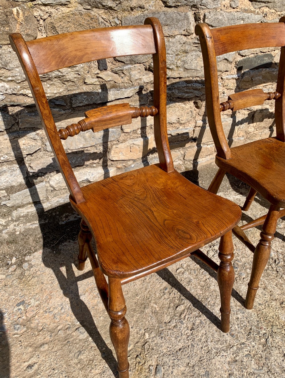 Set of 4 Victorian Bar Back Dining Chairs View XII