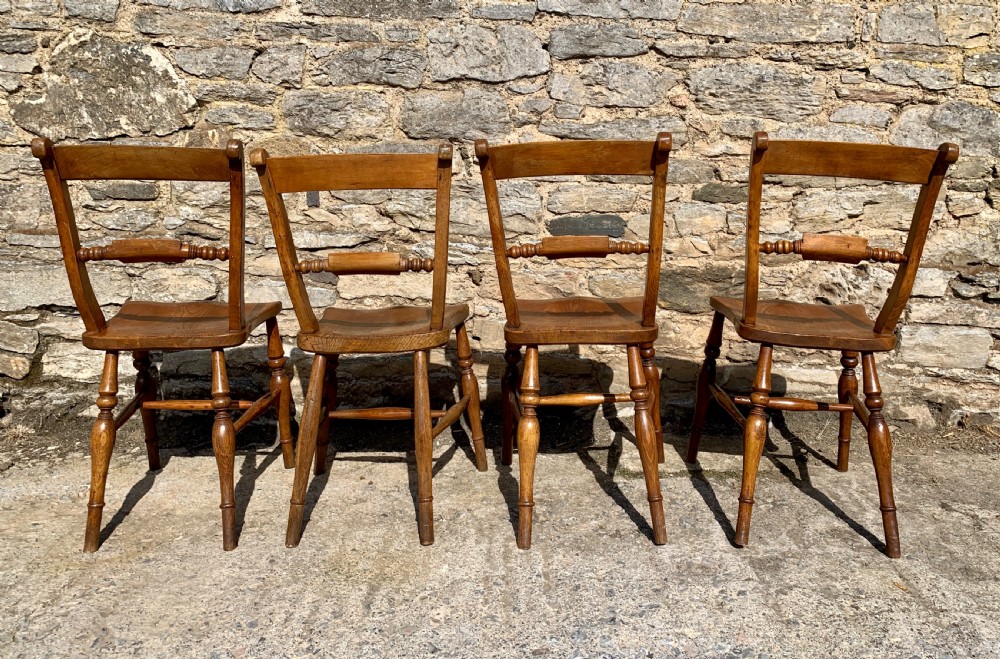 Set of 4 Victorian Bar Back Dining Chairs View XIV