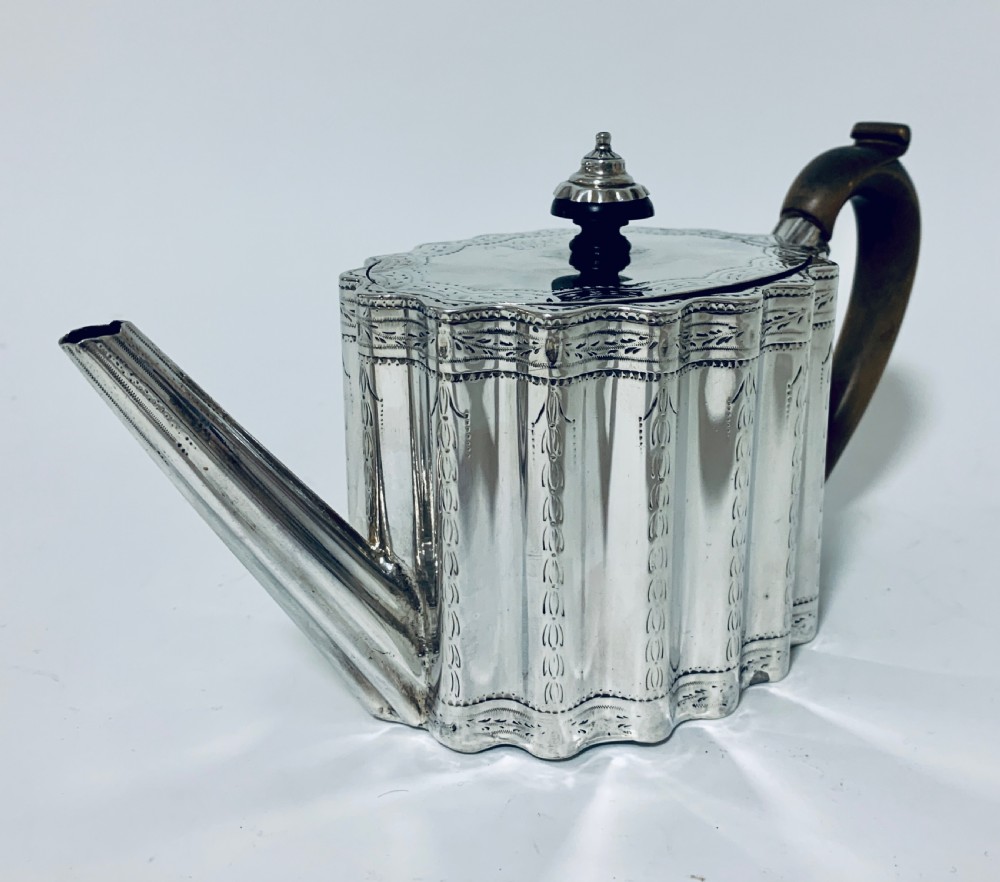 18th Century Georgian Solid Sterling Silver Teapot  View III