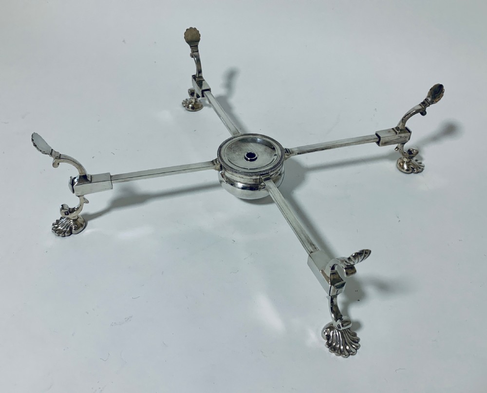 18th Century Georgian Solid Sterling Silver Dish Cross Warmer  View III