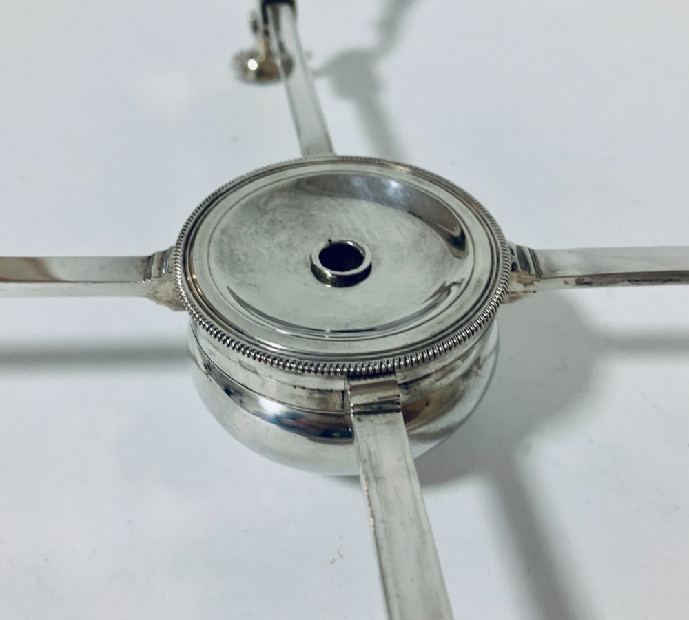 18th Century Georgian Solid Sterling Silver Dish Cross Warmer  View VI