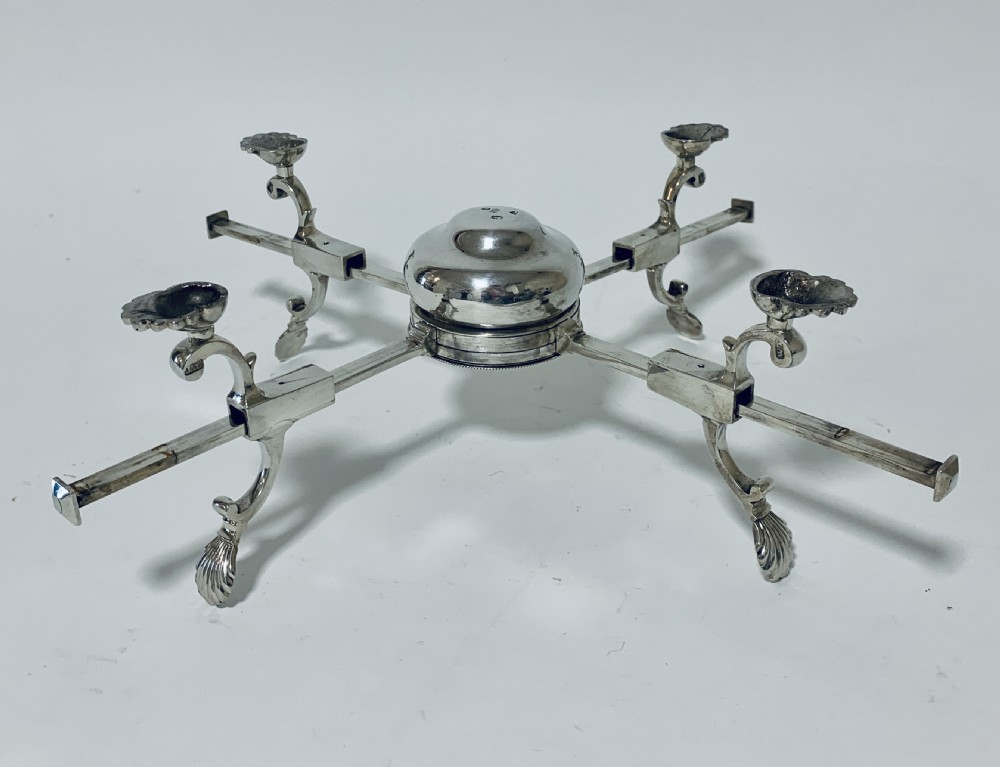 18th Century Georgian Solid Sterling Silver Dish Cross Warmer  View VII