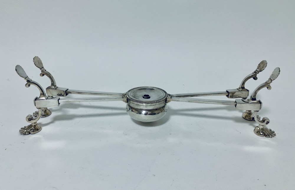 18th Century Georgian Solid Sterling Silver Dish Cross Warmer  View XV