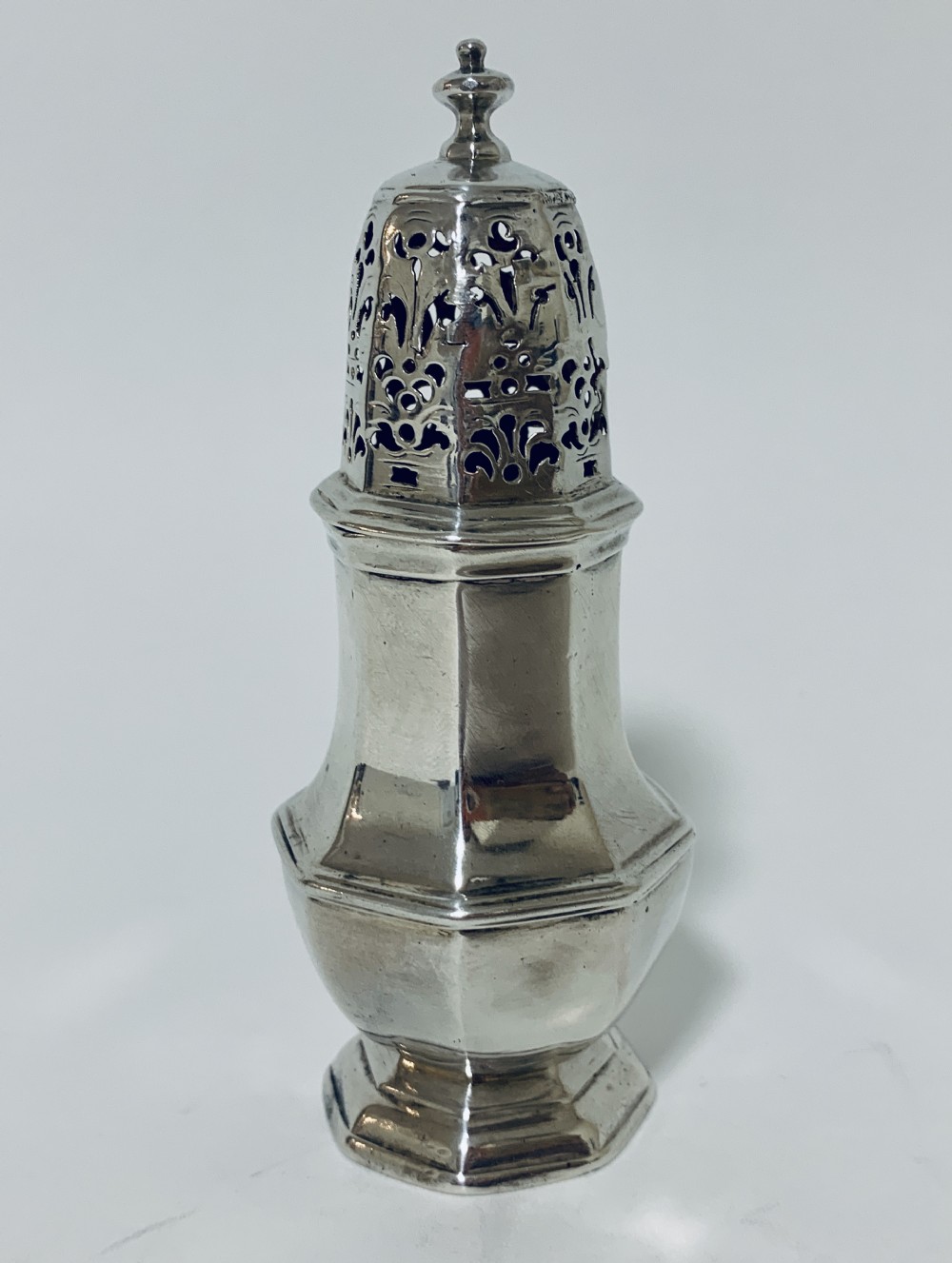 18th Century Solid Sterling Silver Sugar Caster Shaker by Thomas Bamford