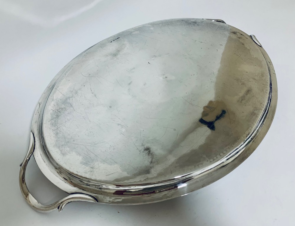 Antique Georgian 18th Century Solid Silver Twin Handled Tray  View XIII