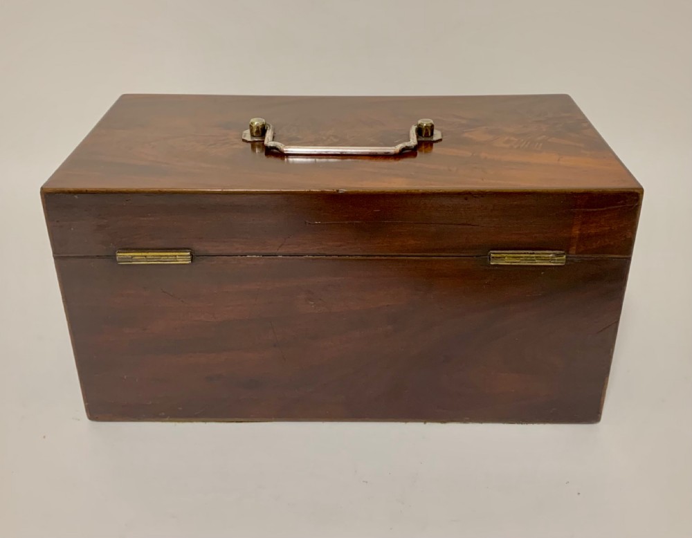 Antique Georgian Mahogany Tea Caddy Box View VI
