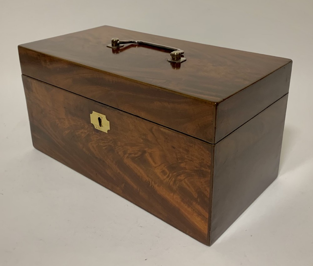 Antique Georgian Mahogany Tea Caddy Box View X