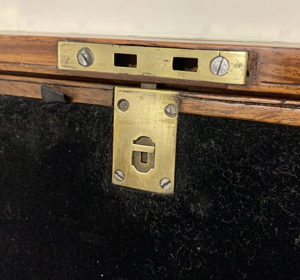 Antique Georgian Brass Bound Military Campaign Writing Slope Box View III