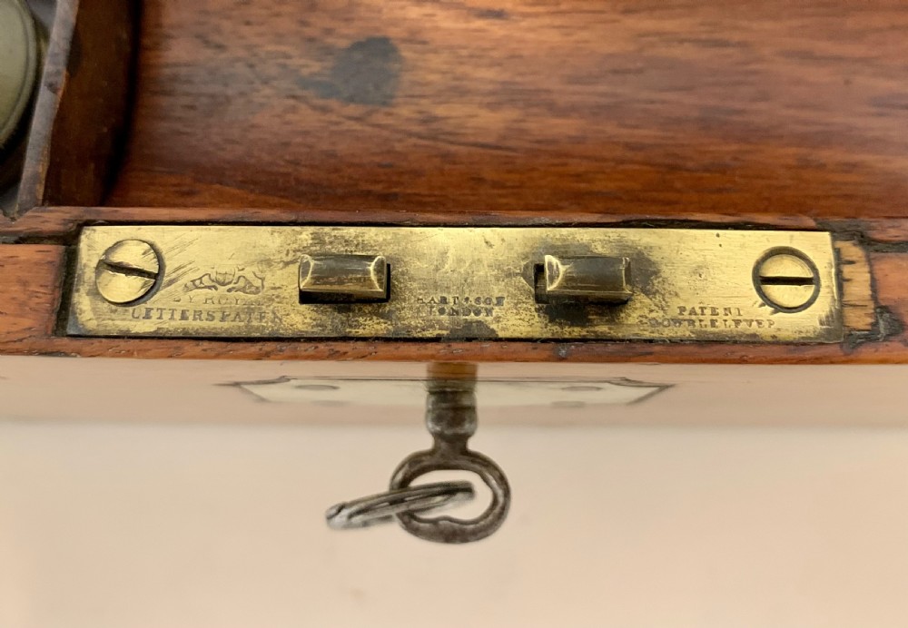 Antique Georgian Brass Bound Military Campaign Writing Slope Box View VI