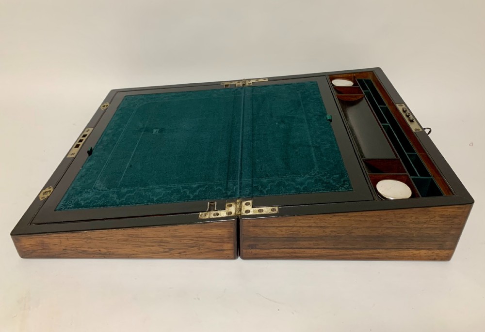 Antique Victorian Rosewood Abalone Mother of Pearl Inlaid Writing Slope Box View IV