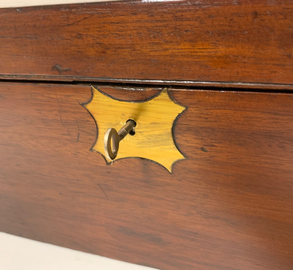 Antique Victorian Mahogany Brass Bound Campaign Writing Slope Box View X