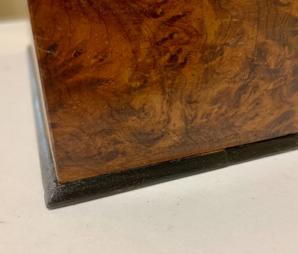 Antique Regency Amboyna Mother of Pearl Inlaid Writing Slope Lap Box View XVI