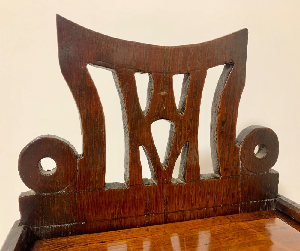 Antique Georgian Oak Candle Box View IX