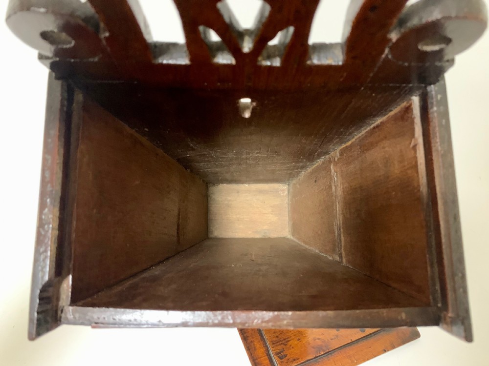 Antique Georgian Oak Candle Box View XII