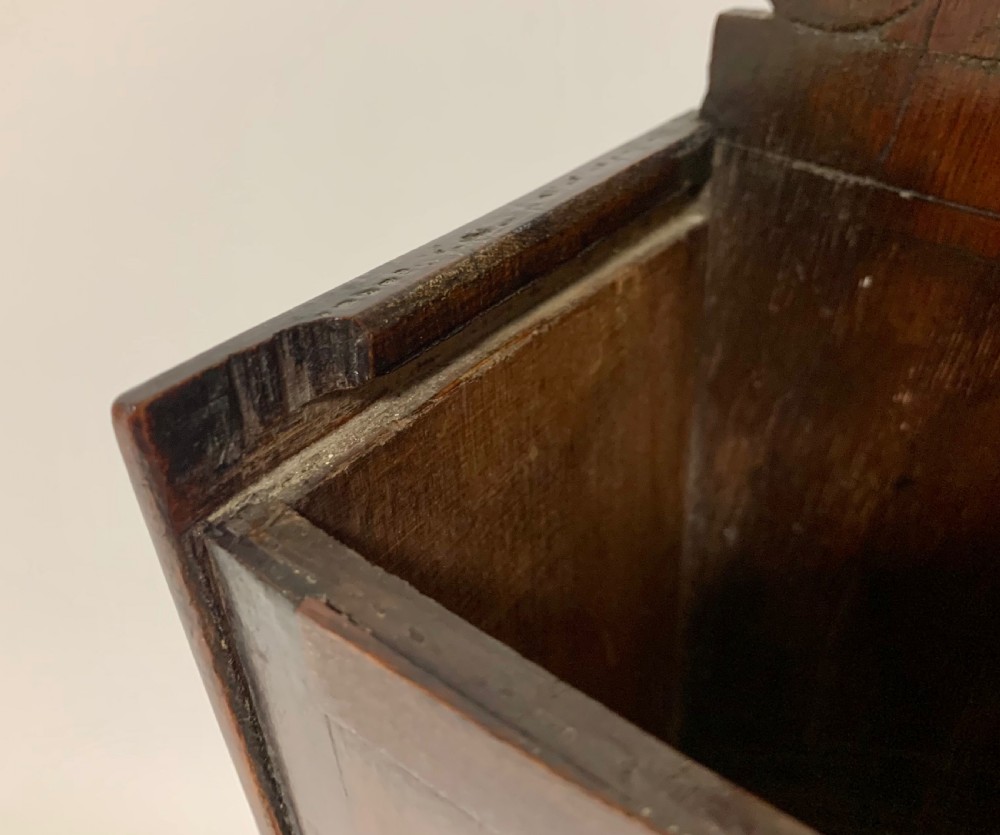Antique Georgian Oak Candle Box View XIII