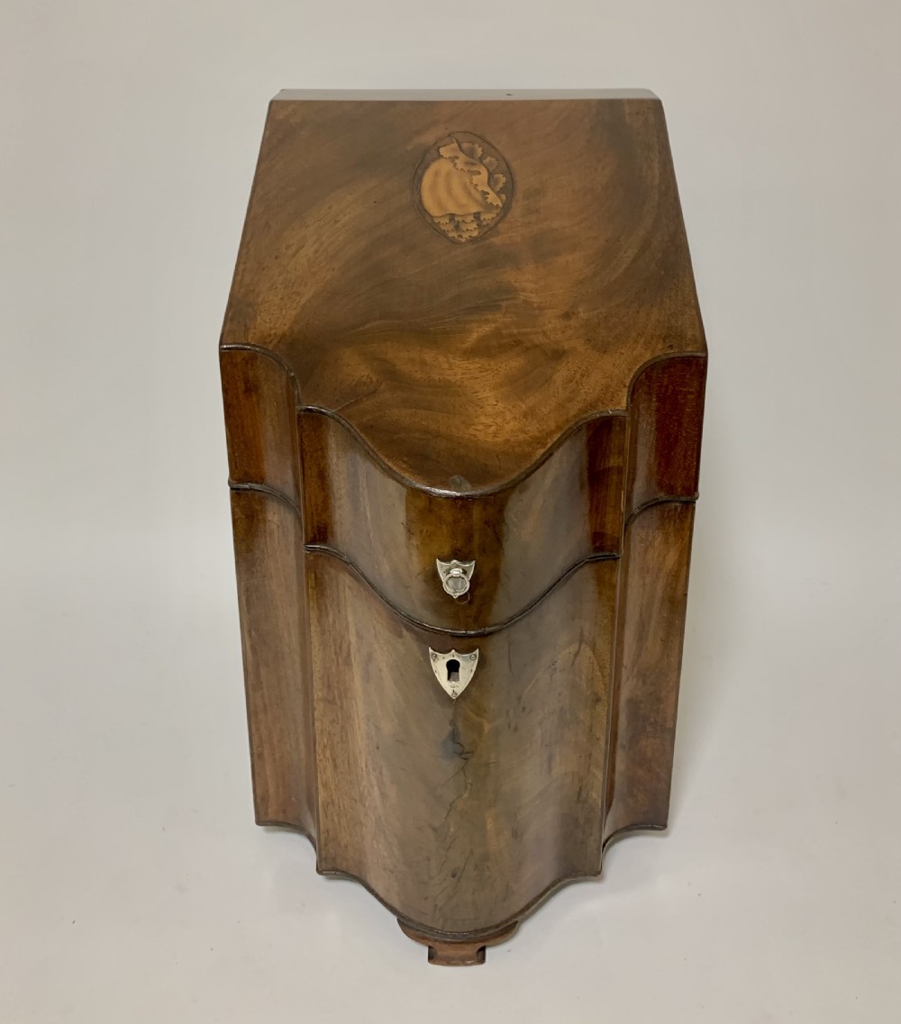 Antique Georgian Mahogany Inlaid Knife Box