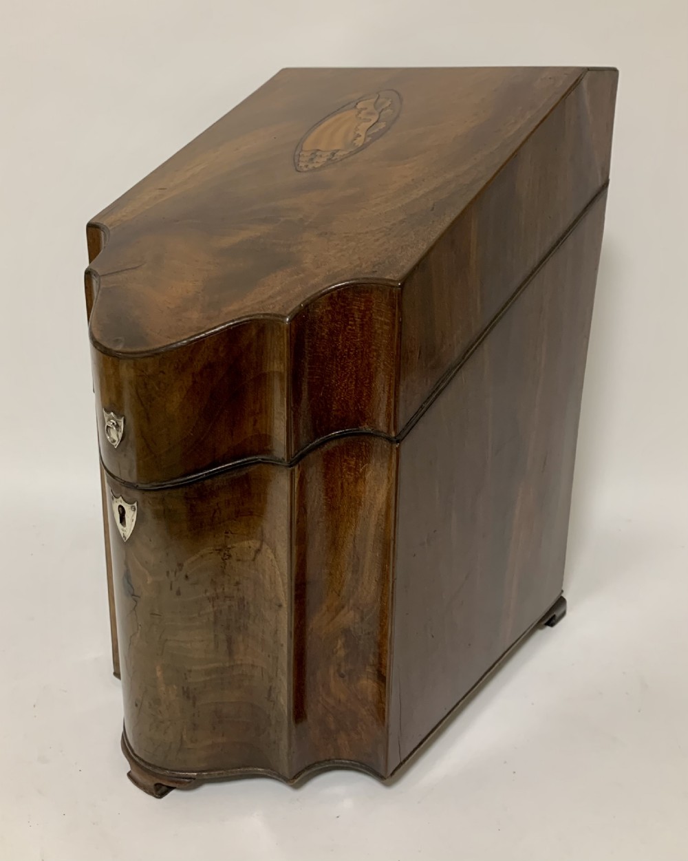 Antique Georgian Mahogany Inlaid Knife Box View V