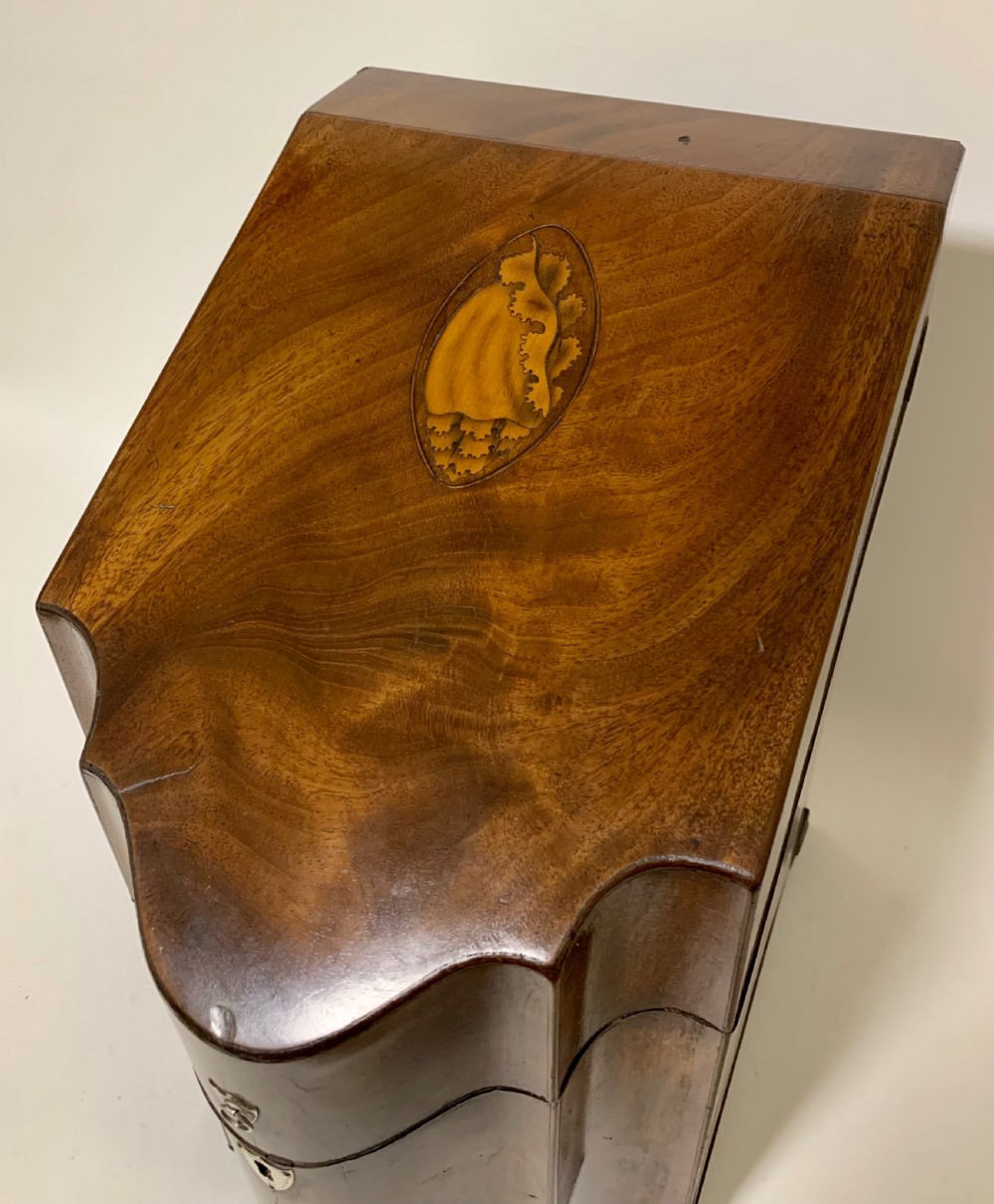 Antique Georgian Mahogany Inlaid Knife Box View IX