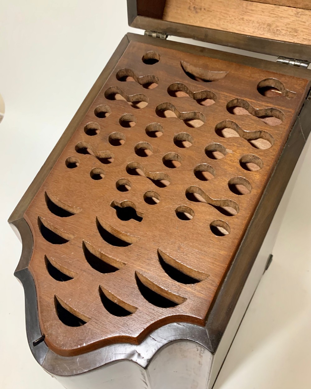 Antique Georgian Mahogany Inlaid Knife Box View XI