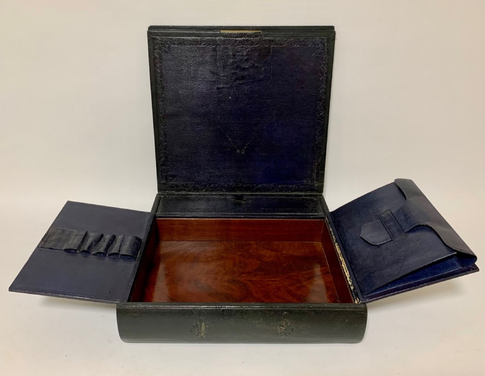 Antique Victorian Leather Document Writing Box