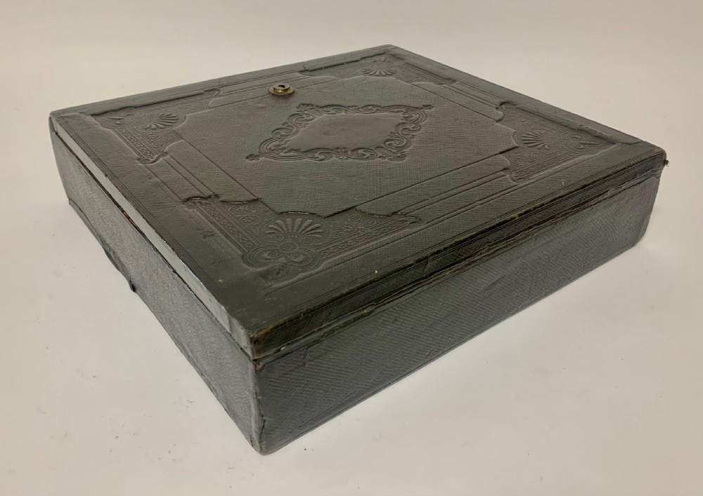 Antique Victorian Leather Document Writing Box View IV
