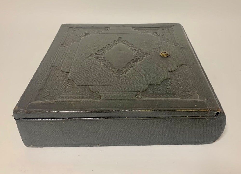 Antique Victorian Leather Document Writing Box View V
