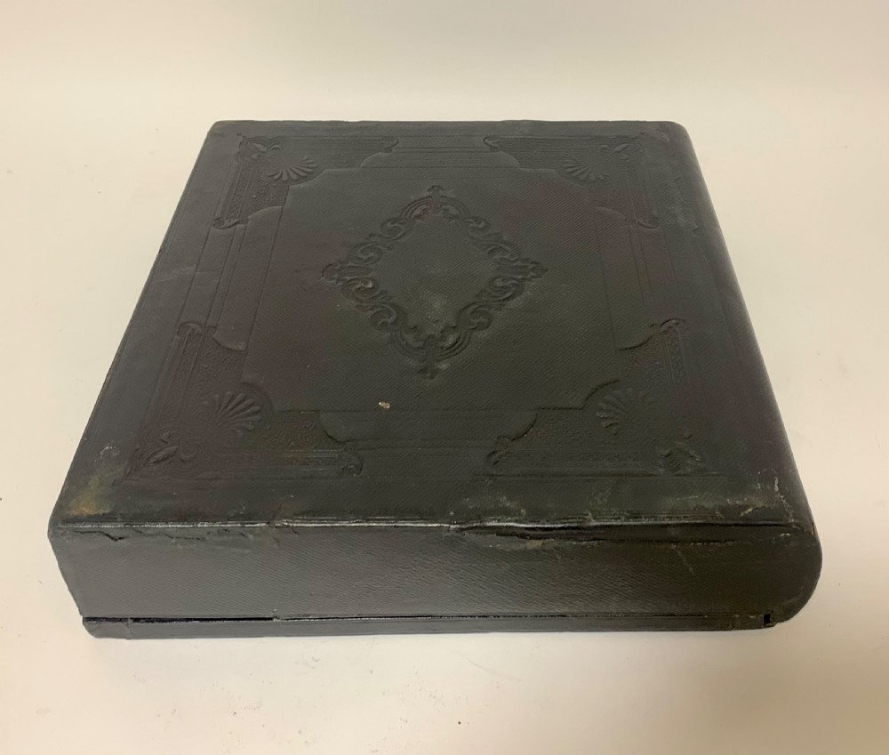 Antique Victorian Leather Document Writing Box View VI