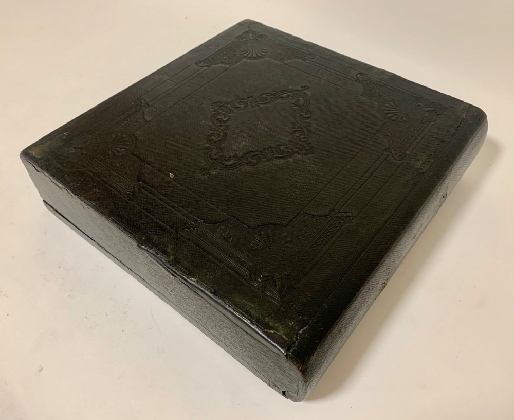 Antique Victorian Leather Document Writing Box View VIII