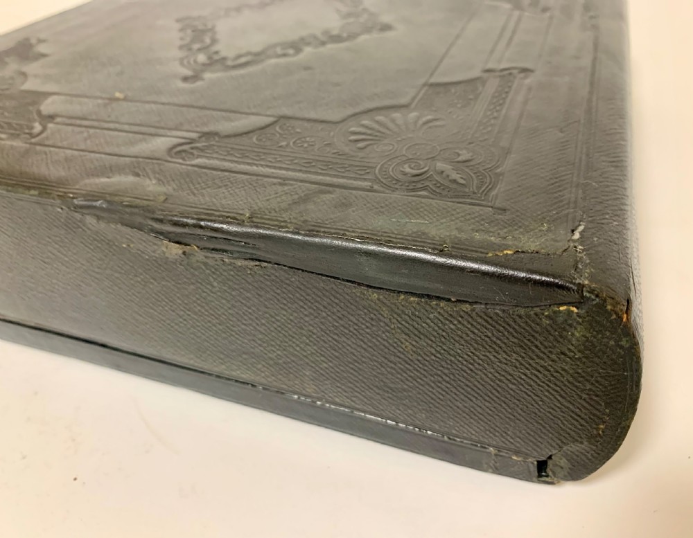 Antique Victorian Leather Document Writing Box View IX